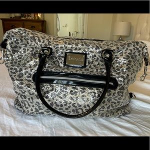 Betsy Johnson large sequin travel bag